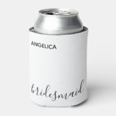 Minimal moderne Typografie Hochzeit Bridesmaid Ges Dosenkühler (Kanne Vorderseite)