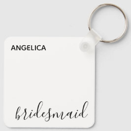 Minimal moderne Typografie Hochzeit Bridesmaid Ges Schlüsselanhänger