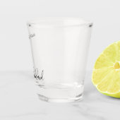 Minimal moderne Typografie Hochzeit Bridesmaid Ges Schnapsglas (Rechts)