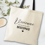 Minimal moderne Typografie Hochzeit Bridesmaid Ges Tragetasche<br><div class="desc">Minimal moderne Typografie Hochzeit Bridesmaid Gift Tote Bag</div>