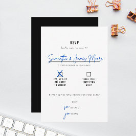 Minimal moderne Typografie - Wahl der Hochzeitsmah RSVP Karte