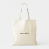 Minimal Moderne Typografie Zukunft Frau Tote Bag Tragetasche (Rückseite)