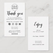 Minimal moderne Unternehmen Vielen Dank für die Be Visitenkarte (Vorne/Hinten)