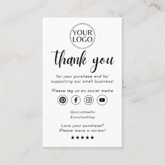 Minimal moderne Unternehmen Vielen Dank für die Be Visitenkarte