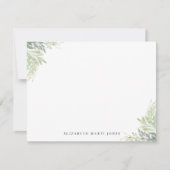 Minimal Moderne Vegetation Einfache Rustikale Gesc Mitteilungskarte (Vorderseite)