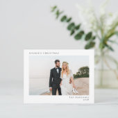 Minimal Moderne Verheiratete Weihnachten 2 Foto (Stehend Vorderseite)