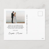 Minimal Moderne Verheiratete Weihnachten 2 Foto (Rückseite)