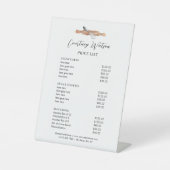 Minimal moderne Wasserfarbenkuchen Konditorei Prei Sockelschild (Vorderseite)