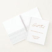 Minimal moderne Wedding Guest Book Spiral Notebook Notizblock (Innenseite)