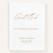 Minimal moderne Wedding Guest Book Spiral Notebook Notizblock (Vorderseite)