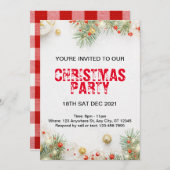 Minimal Moderne Weihnachtszeit-Party Einladung (Vorne/Hinten)