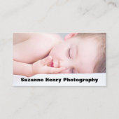 Minimal moderne weiße Fotografie Baby Visitenkarte (Vorderseite)