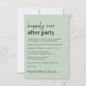 Minimal moderne, weiße Hochzeitsempfehlung Einladung (Vorderseite)