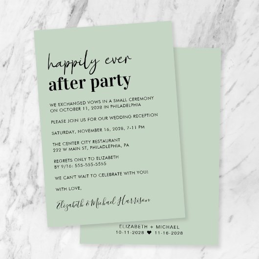 Minimal moderne, weiße Hochzeitsempfehlung Einladung