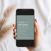 Minimal moderne, weiße Hochzeitsempfehlung Einladung