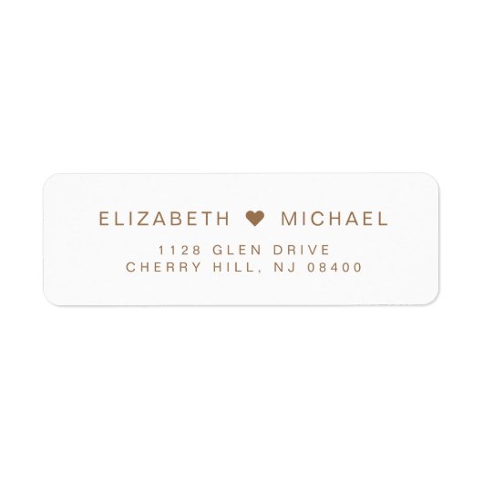 Minimal moderne White-Wedding-Rücksendeadresse (Vorne)