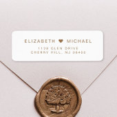 Minimal moderne White-Wedding-Rücksendeadresse