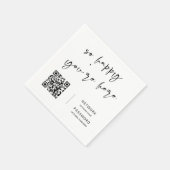 Minimal moderne WiFi-Kennwörter Hochzeit signieren Serviette (Ecke)