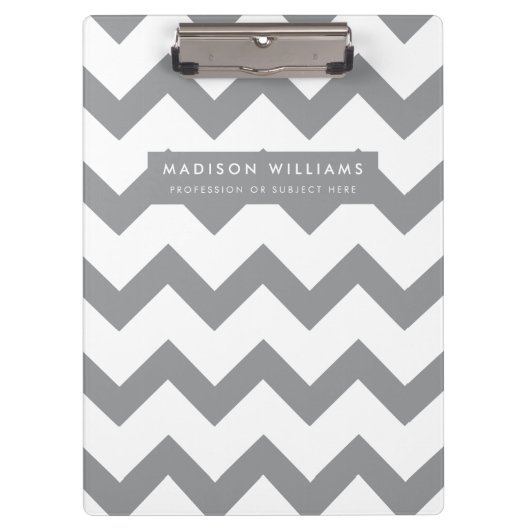 Minimal moderne Zigzag-Zwischenablage Klemmbrett (Vorderseite)