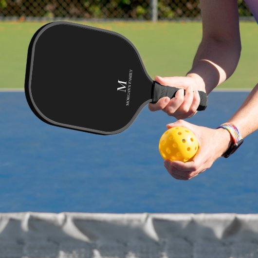 Minimal moderner, benutzerdefinierter Monogramm Na Pickleball Schläger (InSitu)