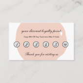 Minimal Moderner Blush Salon und Wellness-Center L Visitenkarte (Rückseite)