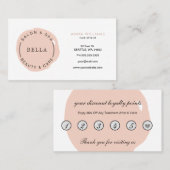 Minimal Moderner Blush Salon und Wellness-Center L Visitenkarte (Vorne/Hinten)