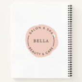 Minimal Moderner Blush Salon und Wellness-Center Notizblock (Rückseite)