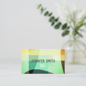 Minimal moderner Farbblock-Brauch Visitenkarte (Stehend Vorderseite)