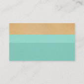 Minimal moderner Farbblock-Brauch Visitenkarte (Rückseite)