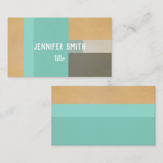 Minimal moderner Farbblock-Brauch Visitenkarte (Vorne/Hinten)