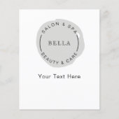 Minimal Moderner Grausalon und Wellness-Center Bus Flyer (Vorne)