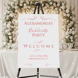 Minimal Moderner Junggeselinnen-Abschied Begrüßung