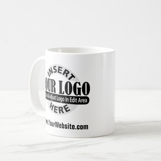 Minimal moderner Logo-Text für Unternehmen Kaffeetasse (Vorderseite Links)