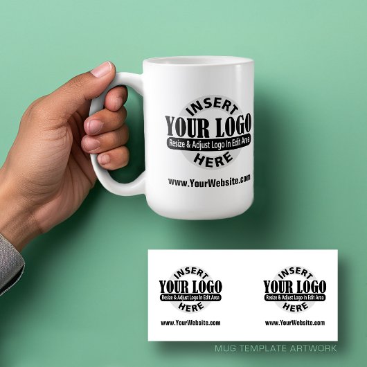 Minimal moderner Logo-Text für Unternehmen Kaffeetasse