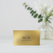 Minimal Moderner Luxus Gold Visitenkarte (Stehend Vorderseite)