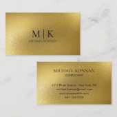 Minimal Moderner Luxus Gold Visitenkarte (Vorne/Hinten)