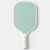 Minimal moderner Mint Stilvoller Script-Individuel Pickleball Schläger (Vorderseite)