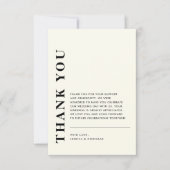 Minimal moderner QR-Code Elegante Hochzeit Dankeskarte (Vorderseite)