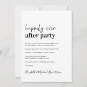 Minimal moderner QR-Code Hochzeitsempfang Ankündigung (Vorderseite)