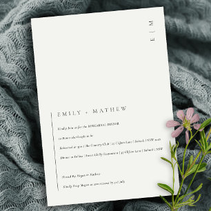 Minimal Modernes Abendessen mit Schwarz-weißer Pro Dankeskarte