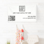 Minimal Modernes Add-Logo Social Media Event Vinyl Banner (Insitu)