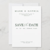 Minimal modernes altes Geld Save the Date (Vorderseite)