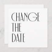 Minimal Modernes Art Déco Hochzeitstag Einladung (Vorne/Hinten)