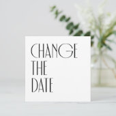 Minimal Modernes Art Déco Hochzeitstag Einladung (Stehend Vorderseite)