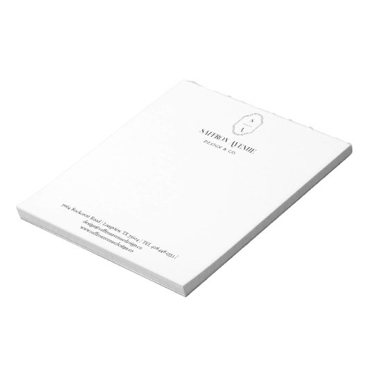 Minimal modernes, benutzerdefiniertes Logo Monogra Notizblock (Rotiert)