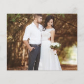 Minimal Modernes Black Chic Foto Save the Date (Rückseite)