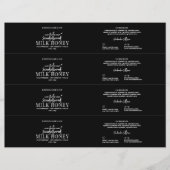 Minimal modernes Black Soap Bly Band Wrap Label (Vorderseite)