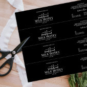 Minimal modernes Black Soap Bly Band Wrap Label