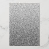 Minimal Modernes Brautparty Silver Folieneinladung (Rückseite)