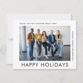 Minimal Modernes Business Foto Weihnachten im Unte (Vorderseite)